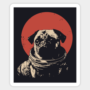 Cosmic Wrinkles Pug Astronaut Magnet